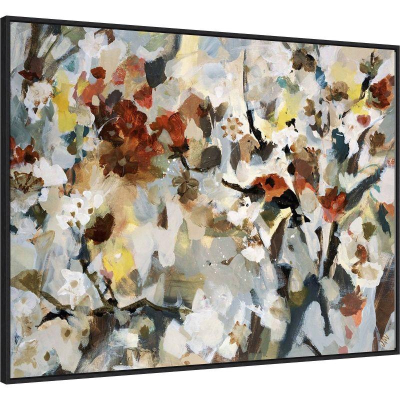 42" x 32" Floweresque II by Jodi Maas Framed Canvas Wall Art Print - Amanti Art: Oversized Abstract Decor