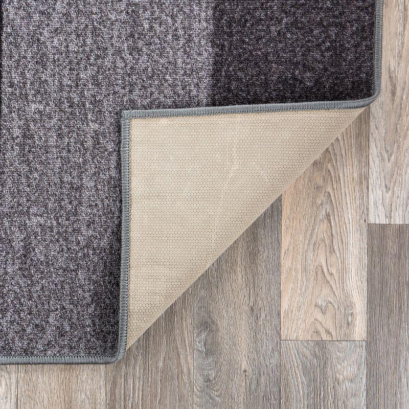 World Rug Gallery Modern Boxes Design Non-slip (Non-skid) Area Rug - Gray 2'7"x4'