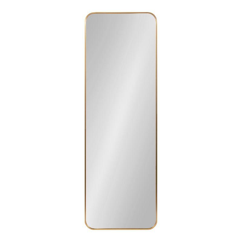 Kate and Laurel Zayda Radius Rectangle Framed Wall Mirror, 16x48, Gold