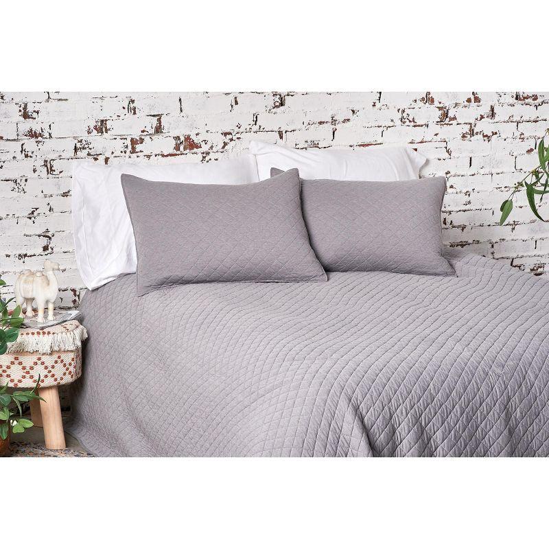 Jersey Lidio Gray Cotton Modern & Contemporary Reversible Quilt