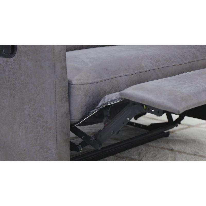 Halima 2-Seater Recliner - Charcoal - Christopher Knight Home: Precision Mechanism, Polyester Upholstery