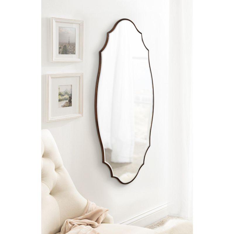 Kate and Laurel Leanna Scalloped Oval Wall Mirror, 20x42, Bronze