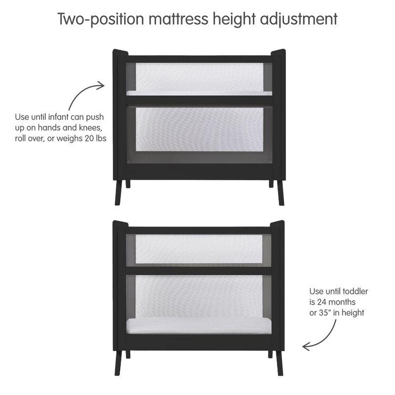 BreathableBaby Breathable Mesh 2-in-1 Mini Crib, Greenguard Gold Certified