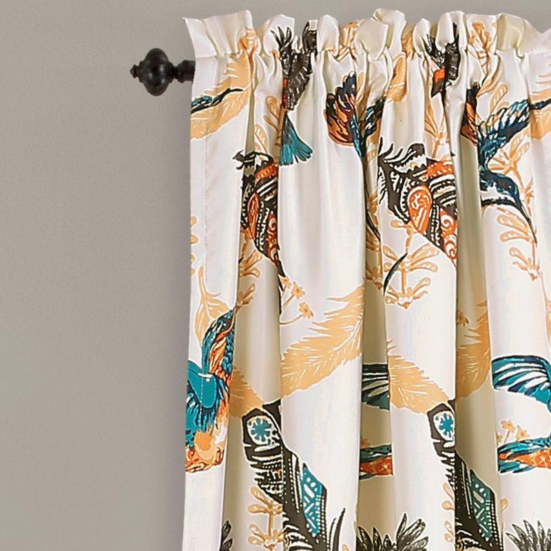 Bird Breeze Polyester Room Darkening Curtain Pair