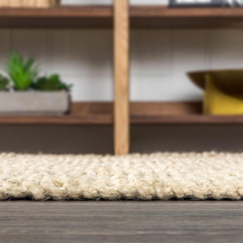 3'x5' Pata Hand Woven Chunky Jute Area Rug, Light Ivory - JONATHAN Y