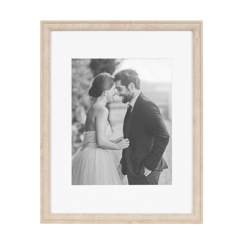 Kate & Laurel All Things Decor (Set of 4) 11"x14" Matted to 8"x10" Adlynn Rectangle Picture Frames Natural