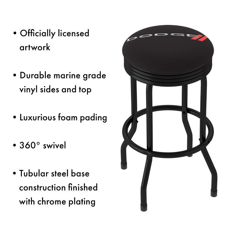 Trademark Global Swivel Upholstered Counter Stool with Metal Frame