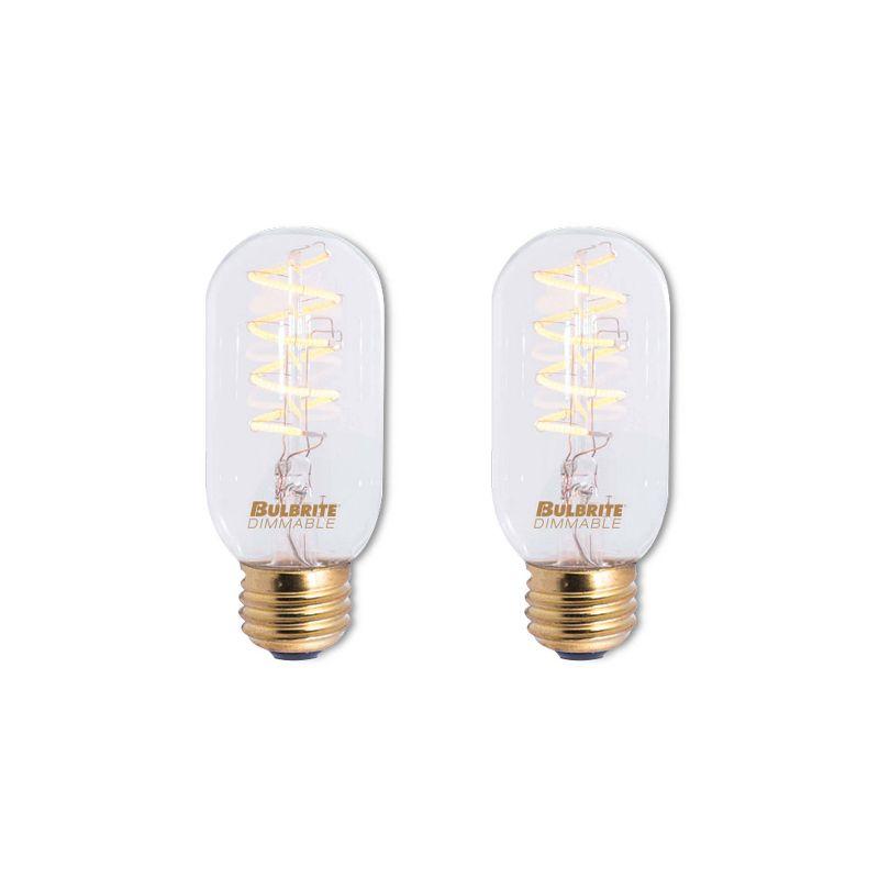 40 Watt Equivalent, T14 LED, Antique Dimmable Light Bulb, (2200K) E26/Medium (Standard) Base