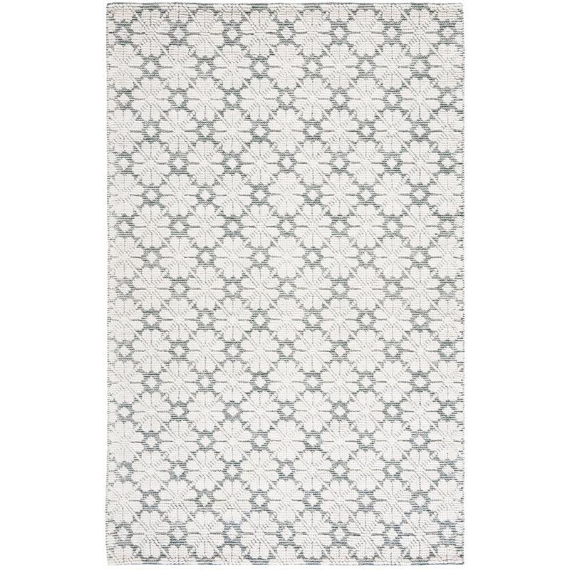 Vermont VRM303 Hand Woven Indoor Area Rug - Ivory/Green - 5'x8' - Safavieh