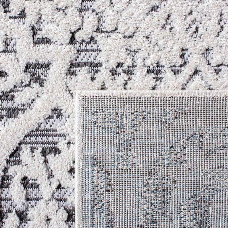 Cabana CBN656 Power Loomed Indoor Area Rug - Ivory/Grey - 4'x4' - Safavieh