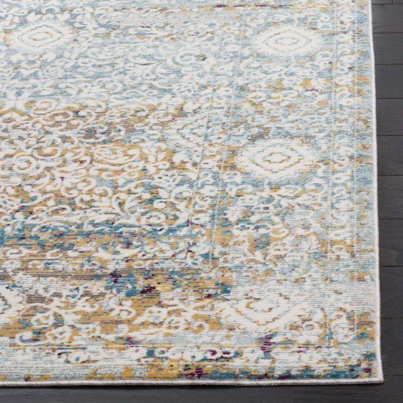 Aria ARA183 Power Loomed Area Rug - Yellow/Cream - 8'x10' - Safavieh.