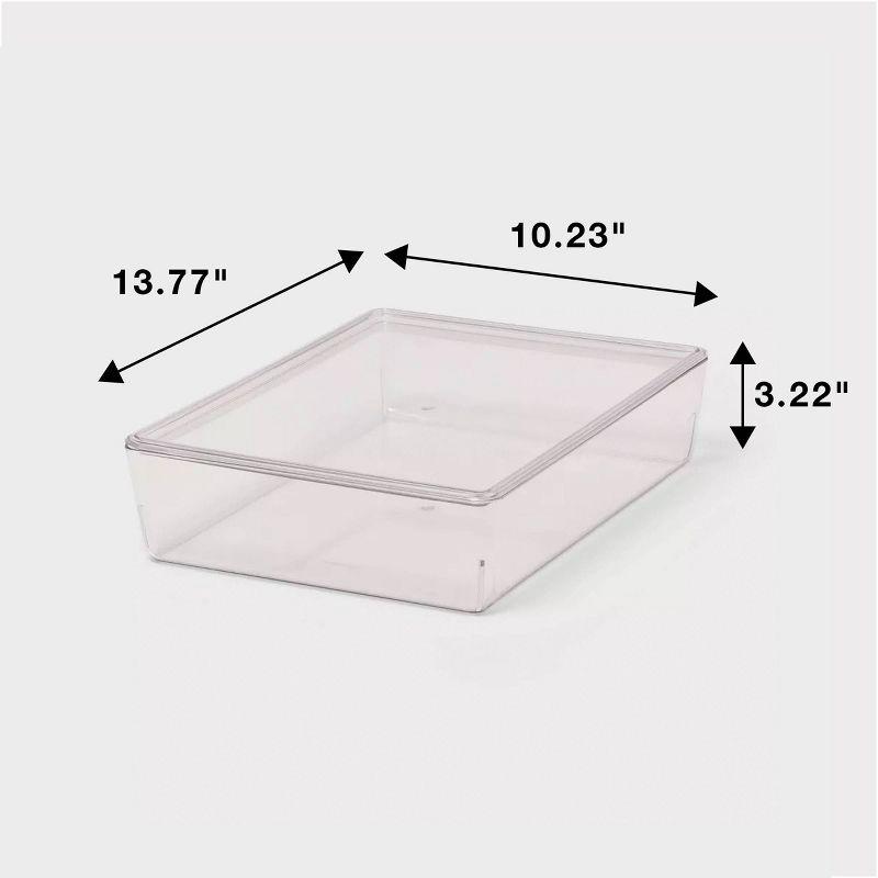 6L Stacking Clear Bin with Lid - Brightroom™: PET Material, Stackable Storage for Crafts & Cleaning Supplies
