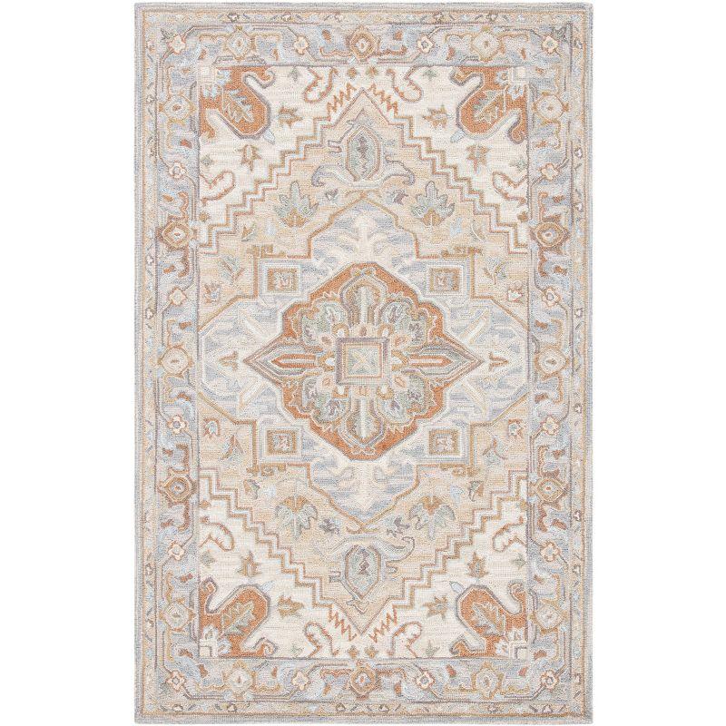 Heritage HG920 Hand Loomed Area Rug - Beige/Grey - 3'x5' - Safavieh.