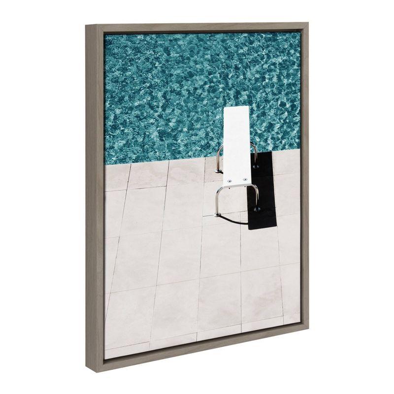 18" x 24" Sylvie Diving Board Framed Canvas By Amy Peterson Gray - DesignOvation: Modern Vertical Wall Art, Plastic Frame