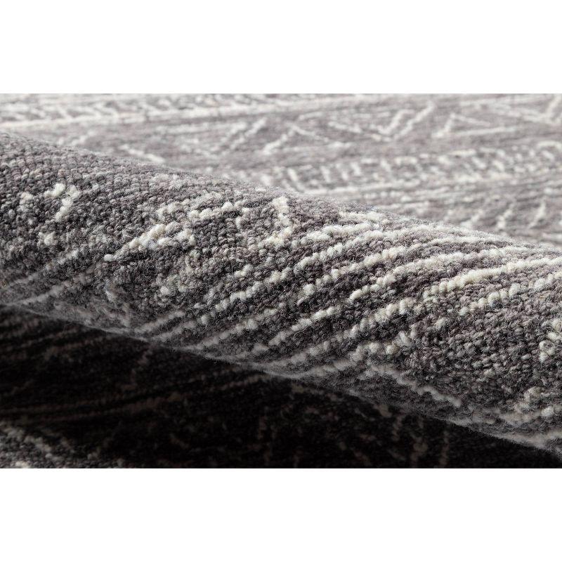 8'x10' Mallorca Paityn Area Rug Gray - Momeni: Wool, Geometric, Modern, Handmade, Low Pile, Indoor Use