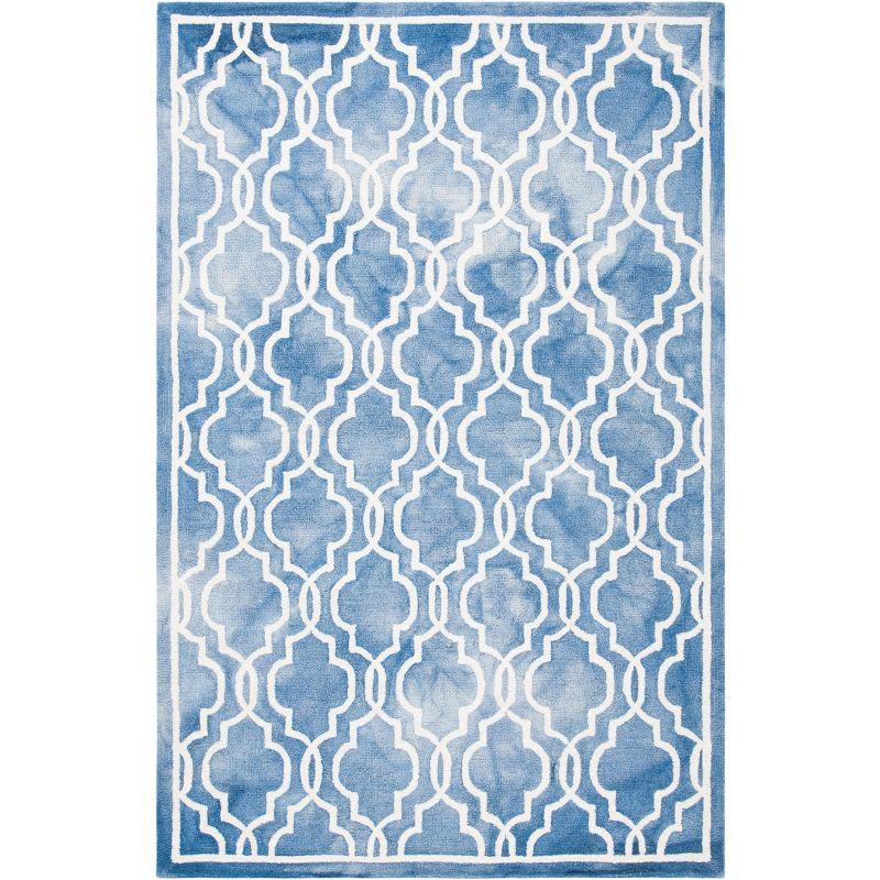 Dip Dye DDY539 Hand Tufted Indoor Accent Rug - Blue/Ivory - 4'x6' - Safavieh