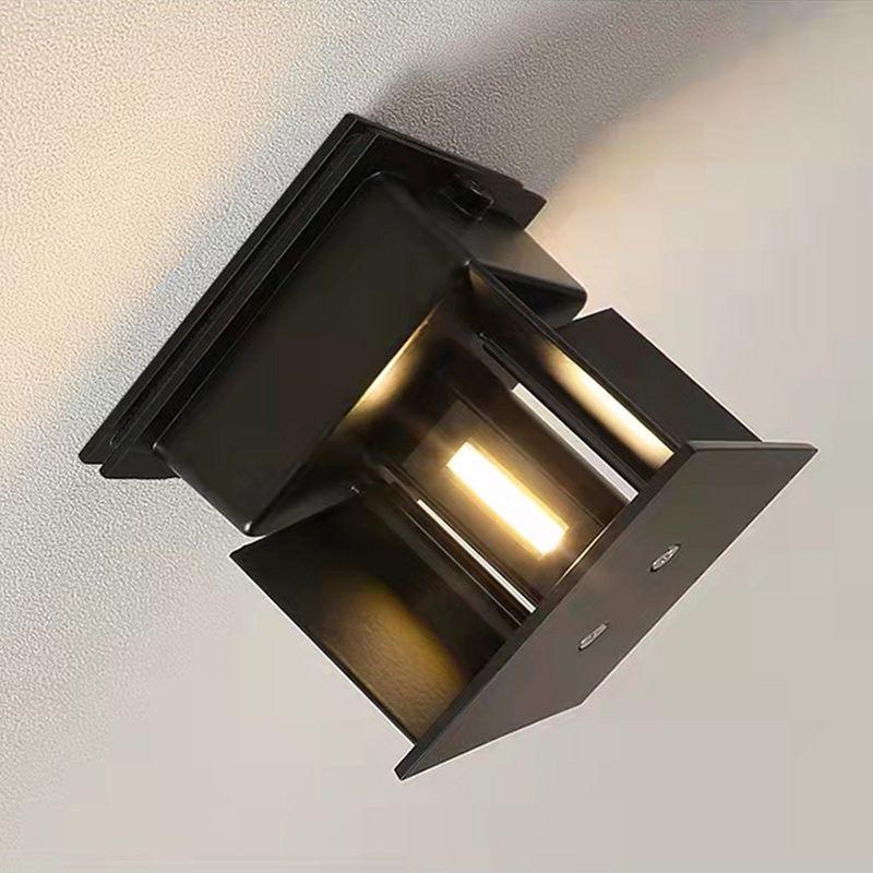 C Cattleya Integrated LED 3000K Black  Aluminum Cube Outdoor Wall Light, 2 Pack