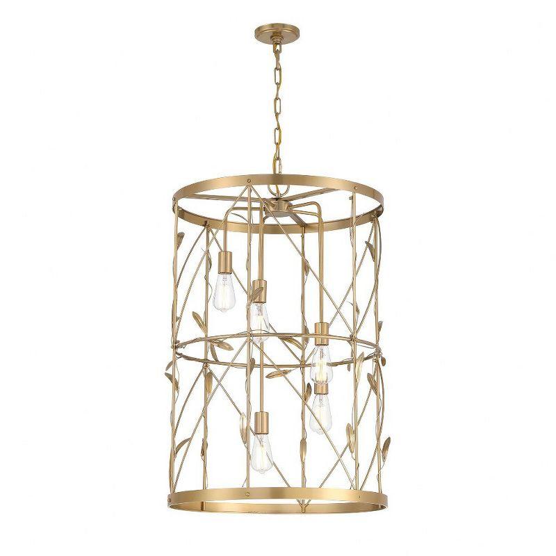 Lexington 5-Light Pendant in Burnished Brass