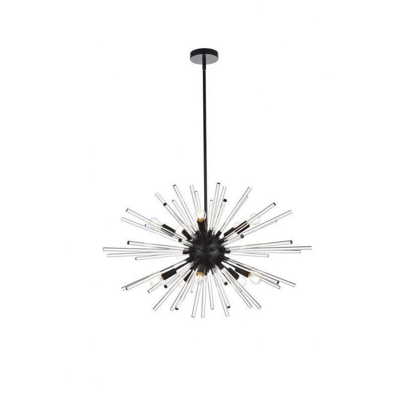 Elegant Lighting Sienna 10 - Light Pendant in  Black