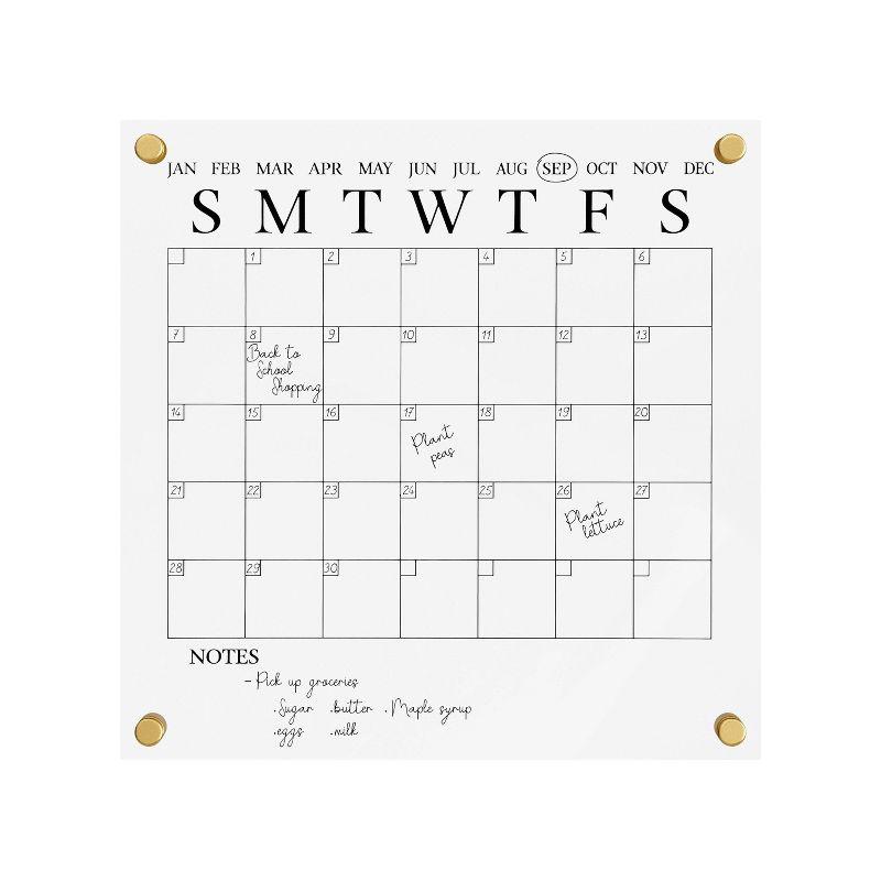 Thomas Martha Stewart Acrylic Wall Calendar with Dry Erase Marker and Mounting Hardware