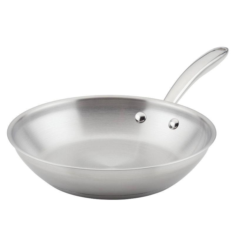 Rachael Ray Rachael Ray Professional Stainless Steel Induction Frying Pan / Skillet, 10 Inch, Silver