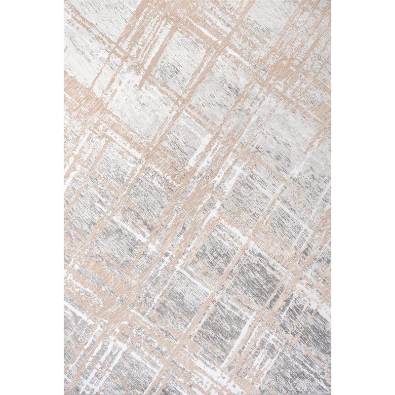 JONATHAN Y Slant Modern Abstract Beige/Gray 8 ft. x 10 ft. Area Rug