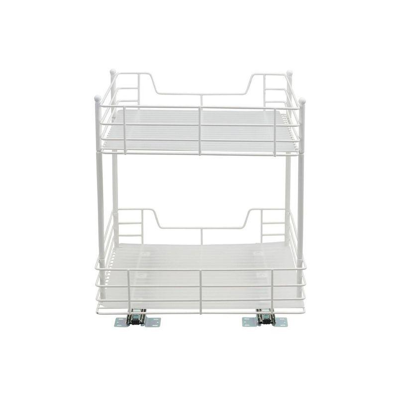 Household Essentials 15" 2-Tier Pantry Organizer White