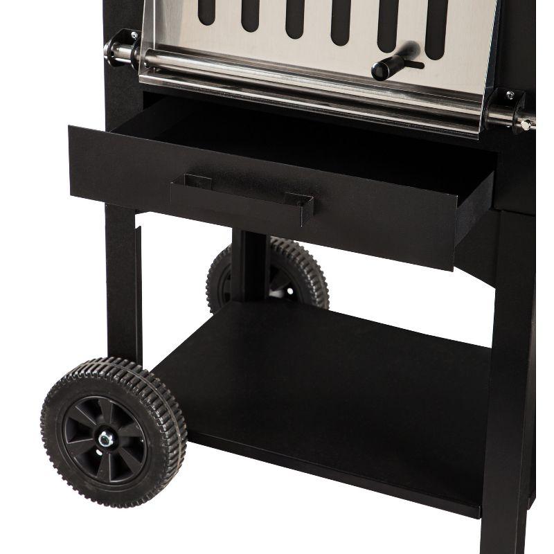 Evergreen Charcoal Grill/Oven- 25.39 x 61.42 x 19.68 Inches Outdoor Safe and Weather Resistant for Outdoor Dining and Heating