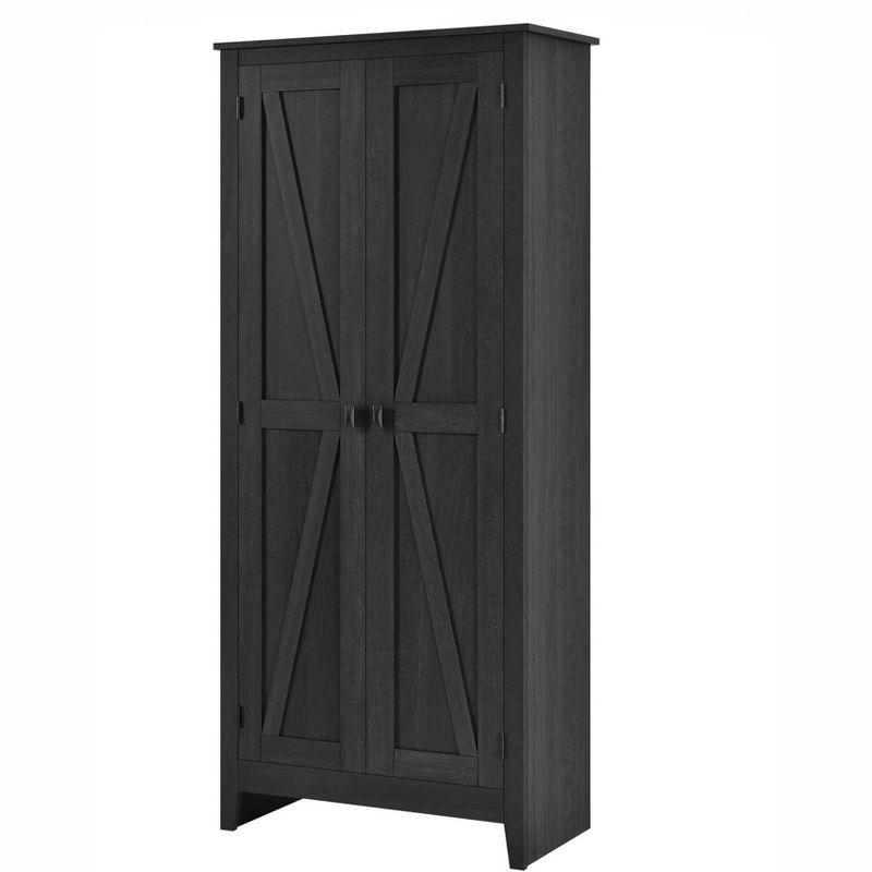 Farmington 31.5" Wide Storage Cabinet, Black Oak