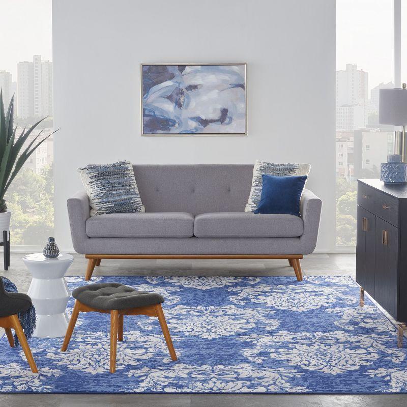 Nourison Whimsicle WHS11 Indoor only Area Rug - Navy Ivory 8' x 10'