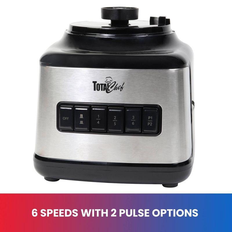 Total Chef Total Chef 51 Oz Countertop Blender with 6 Speed & 2 Pulse Options For Smoothies, Shakes, Ice and Dips