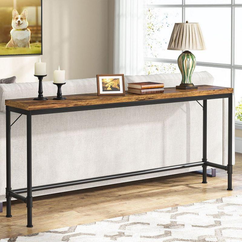 Hommoo 70.9" Long Narrow Console Table Sofa Table Industrial Hallway Table