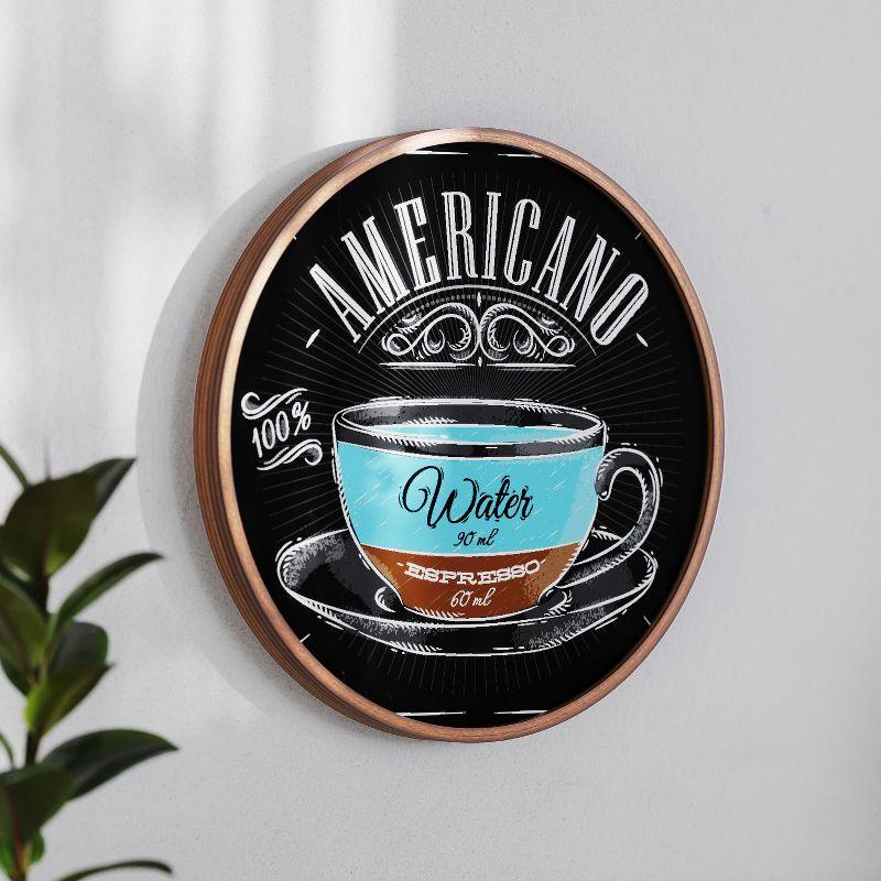 Inbox Zero Round Magnetic Wall Chalkboard With Rustic Brown Frame