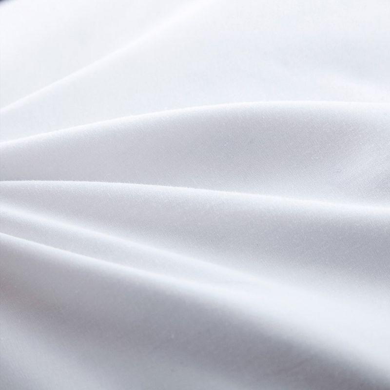 Standard White Feather and Polyester Bed Pillow Set