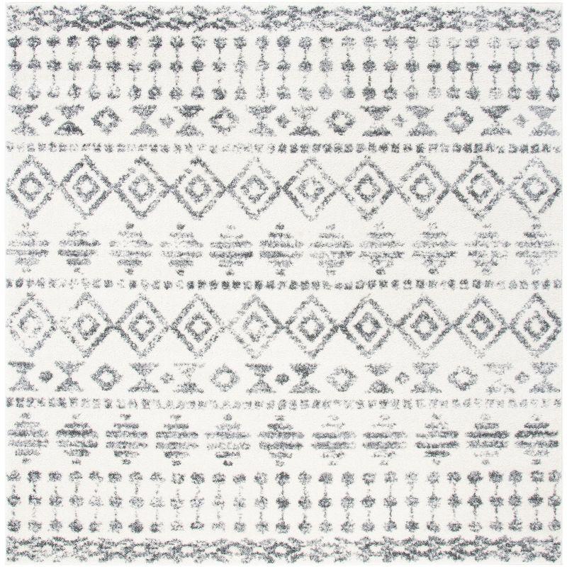 Tulum TUL656 Power Loomed Area Rug - Ivory/Grey - 6'7"x6'7" - Safavieh.