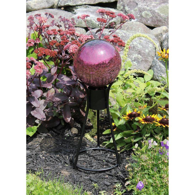 8" Decorative Reflecting Glass Gazing Globe Plum Purple - Achla Designs