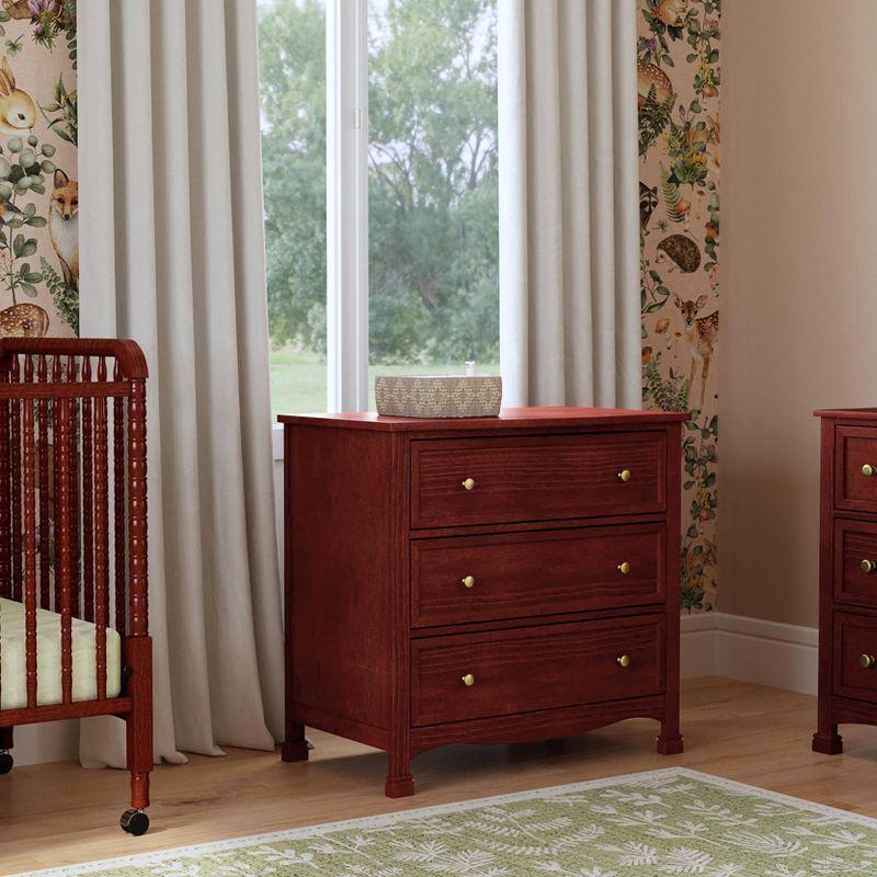 Kalani Rich Cherry 3-Drawer Nursery Dresser