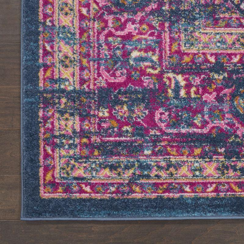 Nourison Passion Medallion Bohemian Indoor Rug Blue 12' x 15'