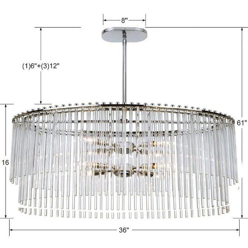 Crystorama Lighting Bleecker 8 - Light Chandelier in  Polished Chrome