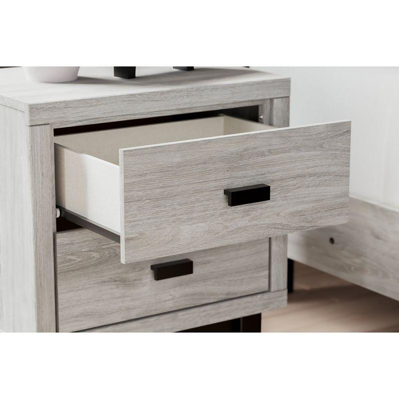 Signature Design by Ashley Vessalli 2 Drawer Two-Toned Nightstand, Brown & Black