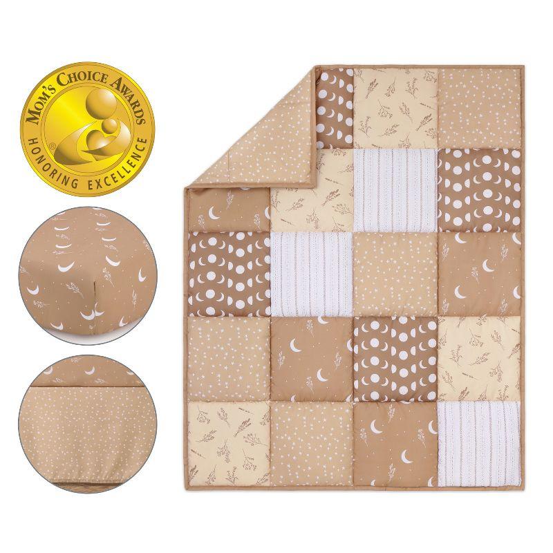 The Peanutshell Crib Bedding Set for Baby Boys and Girls, Boho Celestial, 3 Pieces