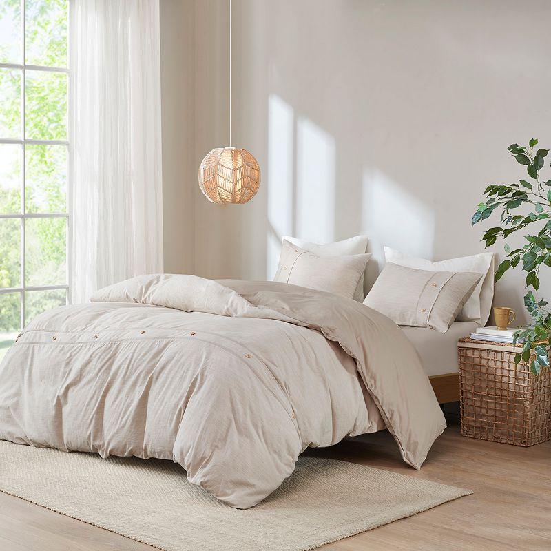 Gracie Mills Gracie Mills Jennings Modern Farmhouse Organic Cotton Duvet Cover Set