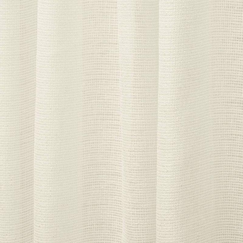 Set of 2 84"x54" Miami Textured Indoor/Outdoor Grommet Top Curtain Panel Ivory - Exclusive Home