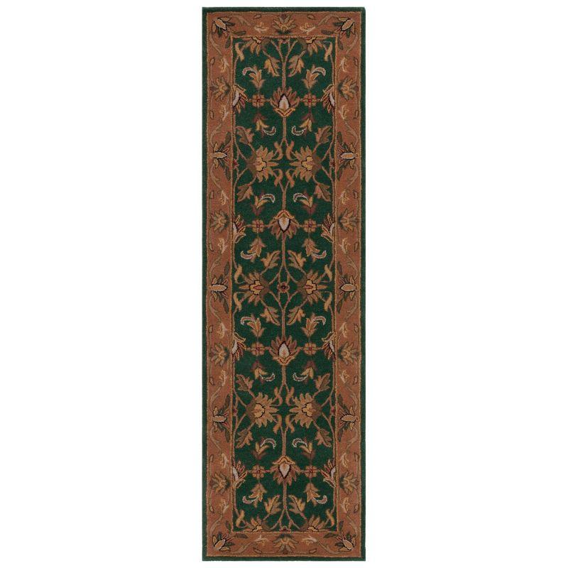 Heritage HG628 Hand Tufted Runner Rug - Dark Green/Gold - 2'3"x10' - Safavieh.