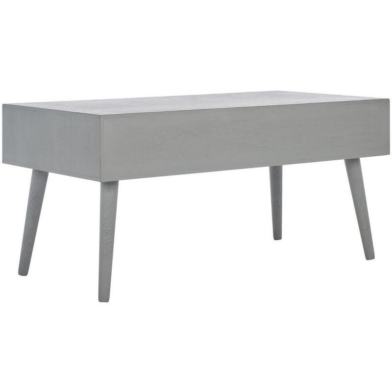 Mozart Mid-Century Coffee Table - Distressed Grey - Safavieh
