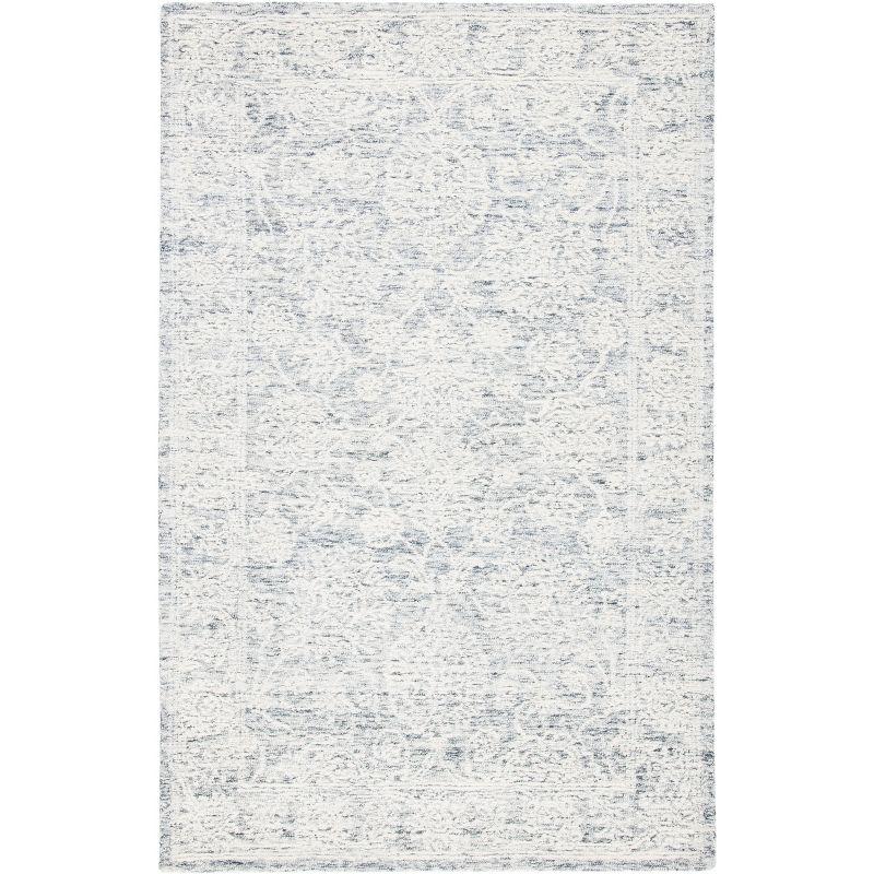 Hand-Tufted Metro Gray Wool Rectangular Area Rug - 4' x 6'