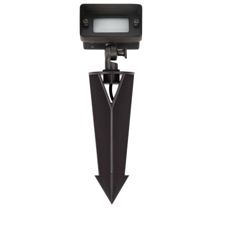 Elegant Lighting Outdoor 12V Cast Brass flood light 2 inch L x 4 inch W x 6 inch H in Dark Bronze