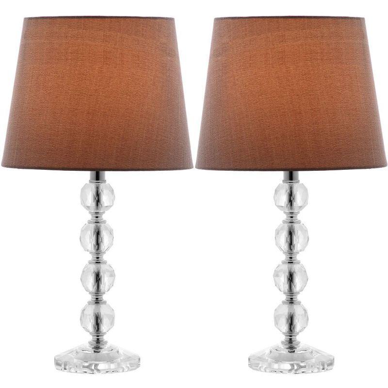 Nola 16 Inch H Stacked Crystal Ball Lamp (Set of 2) - Safavieh