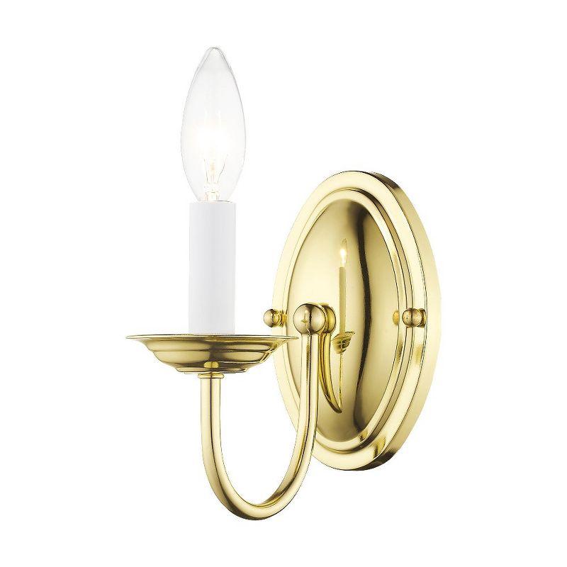 Elegant Brass & Bronze Dimmable Wall Sconce, 7" Height