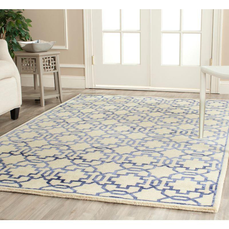 Mosaic Hand Knotted Wool And Viscose Geometric Rug